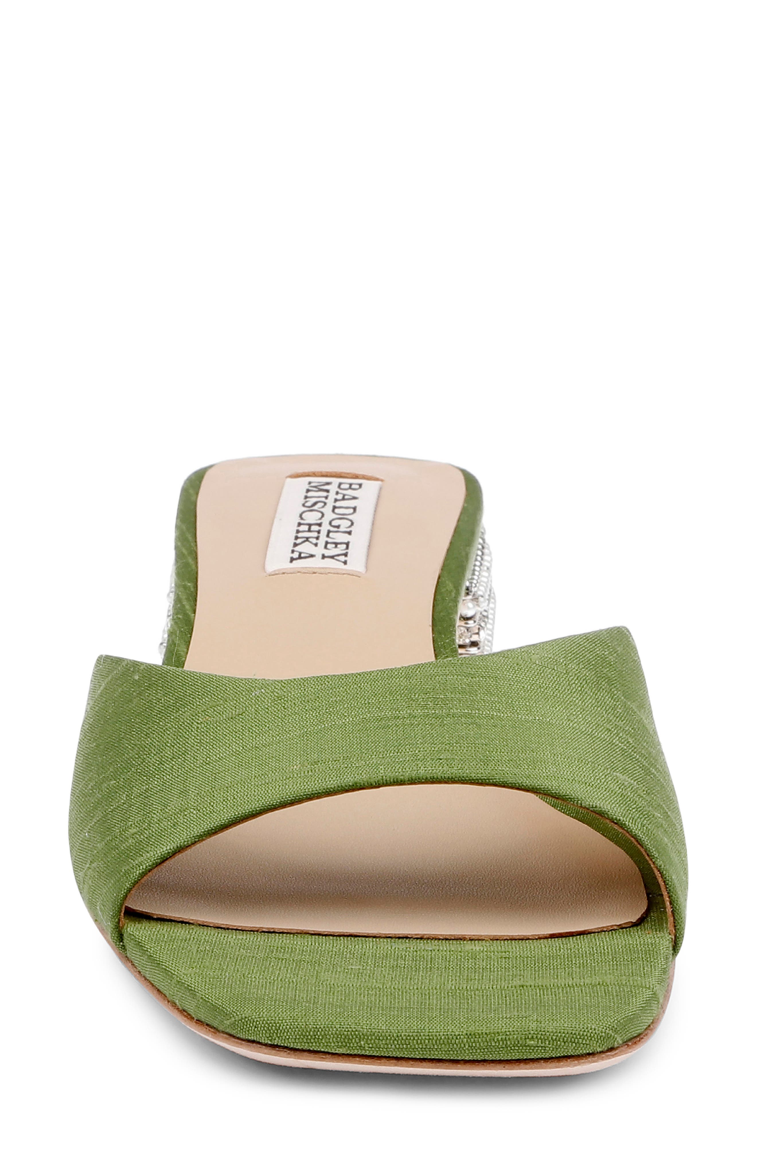 Oahu Slide Sandal, Alternate, color, OLIVE SILK
