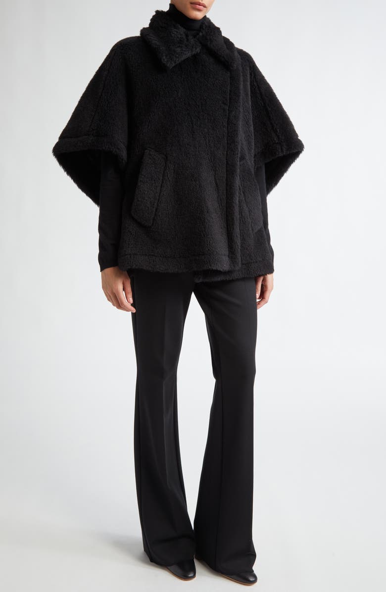 Max Mara Yana Jersey Flare Leg Pants, Alternate, color, Black