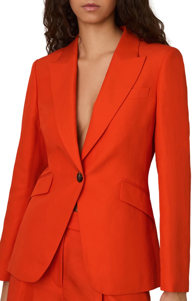 Reiss Raine One-Button Blazer, Alternate, color, Orange
