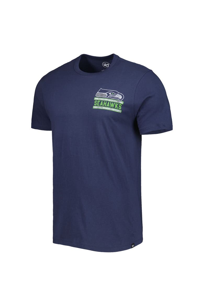 Men's '47 College Navy Seattle Seahawks Open Field Franklin T-Shirt, Alternate, color, Navy