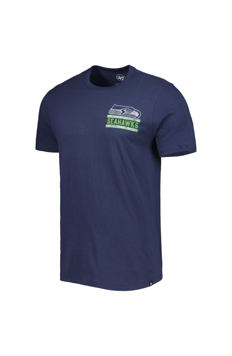 '47 Men's '47 College Navy Seattle Seahawks Open Field Franklin T-Shirt, Alternate, color, Navy