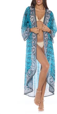 RANEES Crystal Embellished Cover-Up Duster