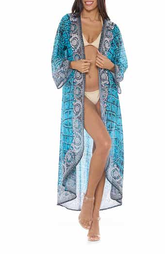 RANEES Crystal Embellished Cover-Up Duster