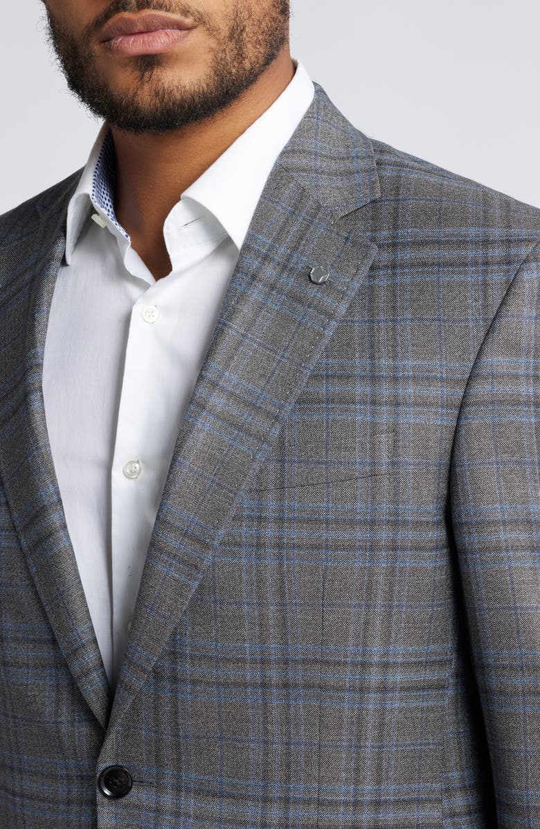 Ted Baker London Jay Deco Plaid Slim Fit Wool Sport Coat, Alternate, color,