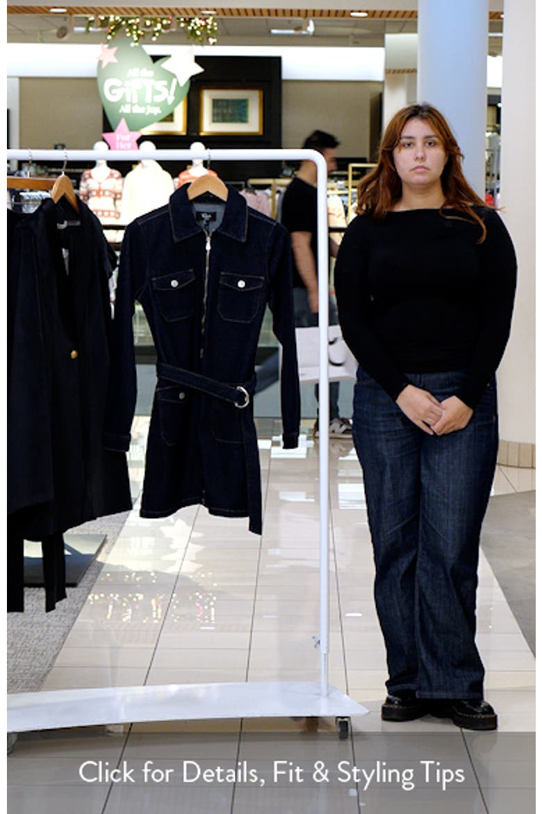 Jefferson Belted Long Sleeve Utility Mini Shirtdress video