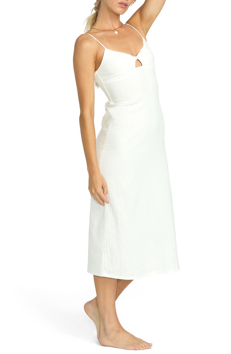 Billabong Crystal Clear Stretch Cotton Midi Sundress, Alternate, color, Salt Crystal