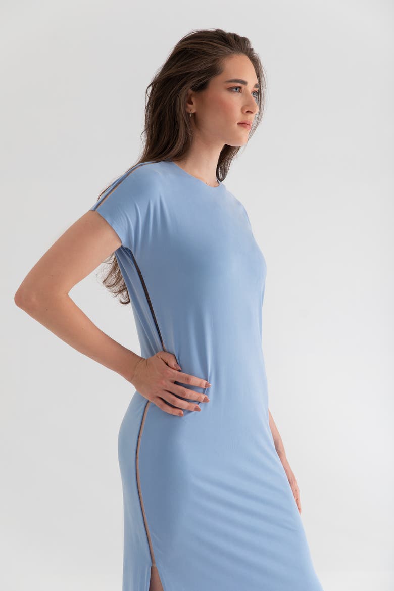 The Cupro Infinity Tee Maxi Dress, Alternate, color, SKY