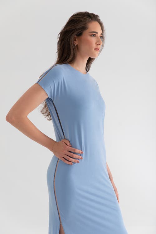 Kada The Cupro Infinity Tee Maxi Dress In Blue