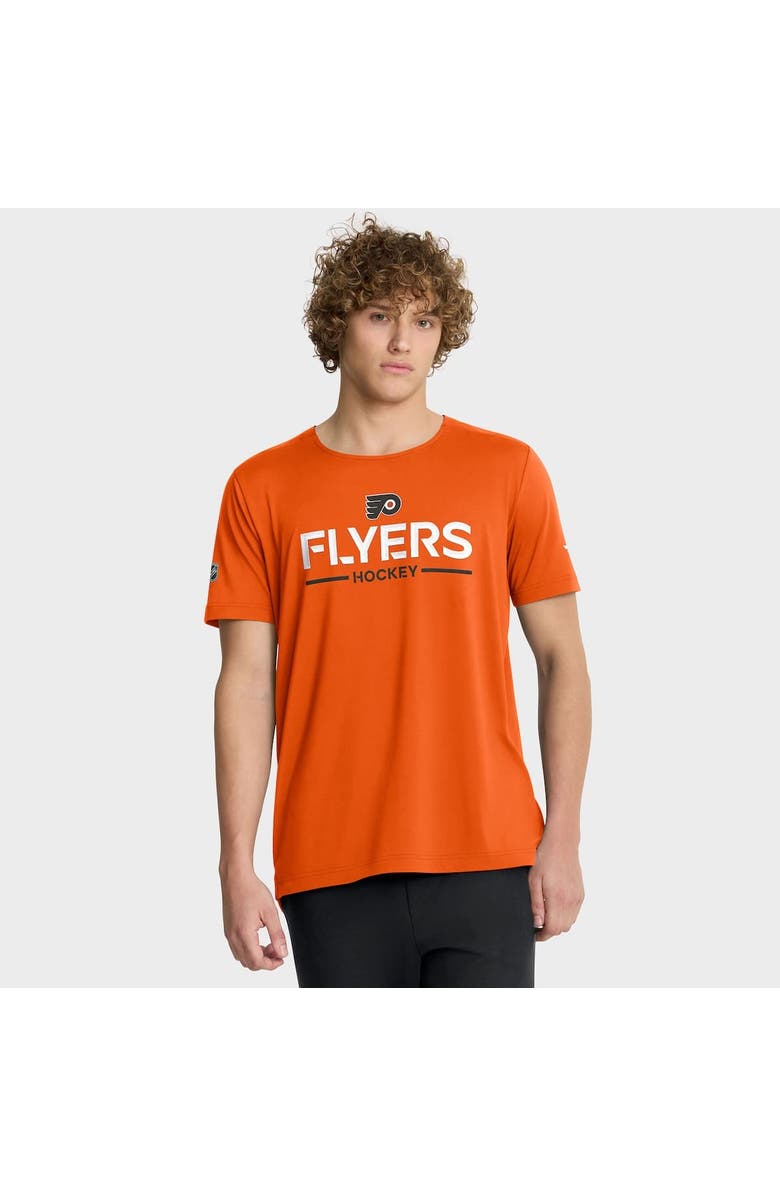 FANATICS Men's Fanatics Orange Philadelphia Flyers Authentic Pro Rink Tech T-Shirt, Alternate, color, Orange