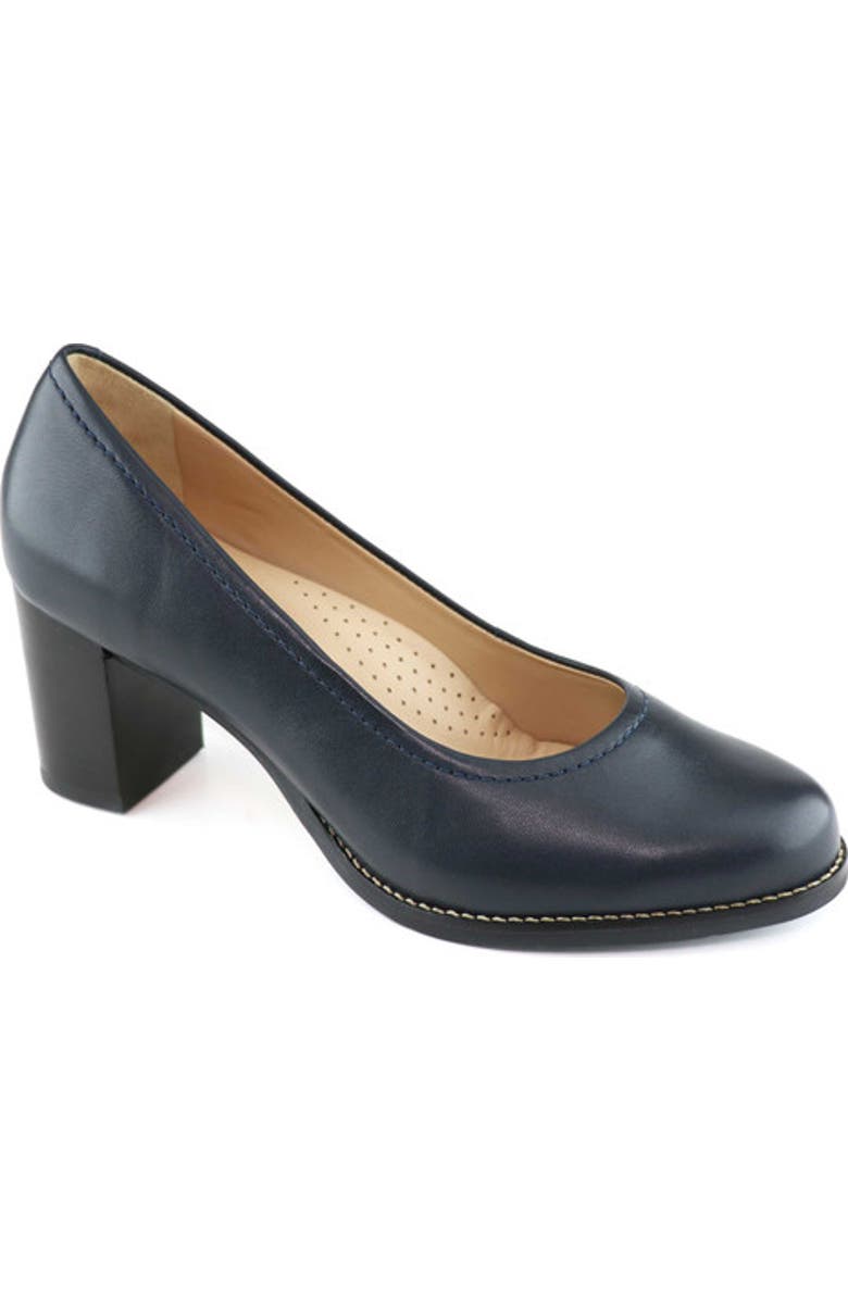 Marc Joseph New York NYC Leather Pump, Main, color, Navy Napa