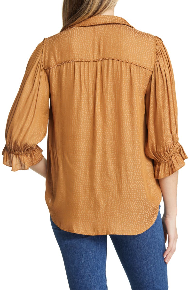 Wit & Wisdom Bonnet Sleeve Button-Up Top, Alternate, color,
