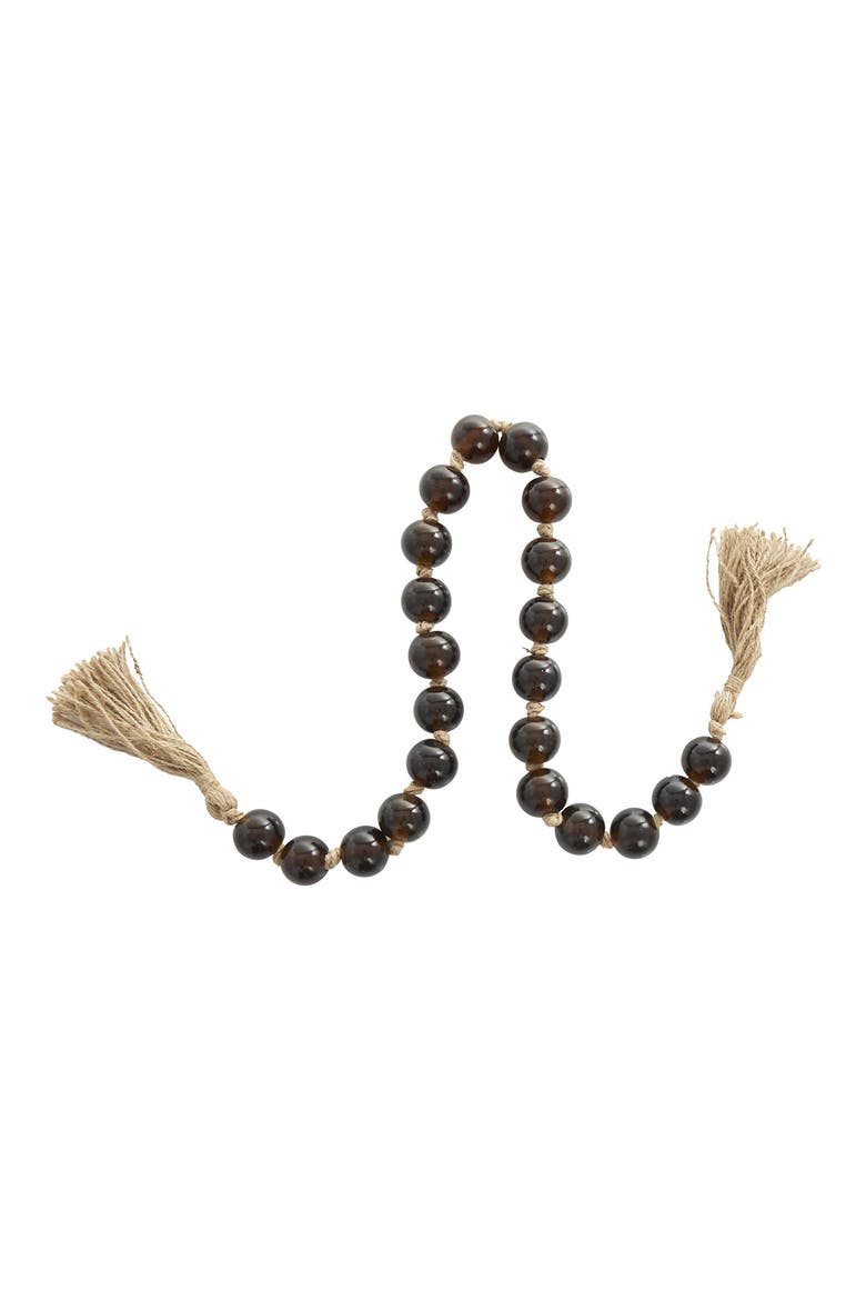 Bohemian Glass Beaded Tassel Garland, Alternate, color, DARK BROWN