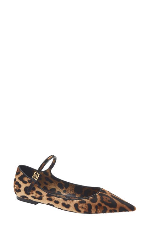 Leopard Print Genuine Calf Hair Ballerina Flat (Nordstrom Exclusive)