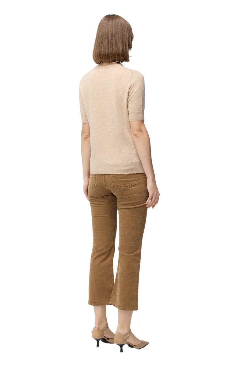 GOBI Mongolian Cashmere Crew Neck Cashmere Top, Alternate, color, Beige
