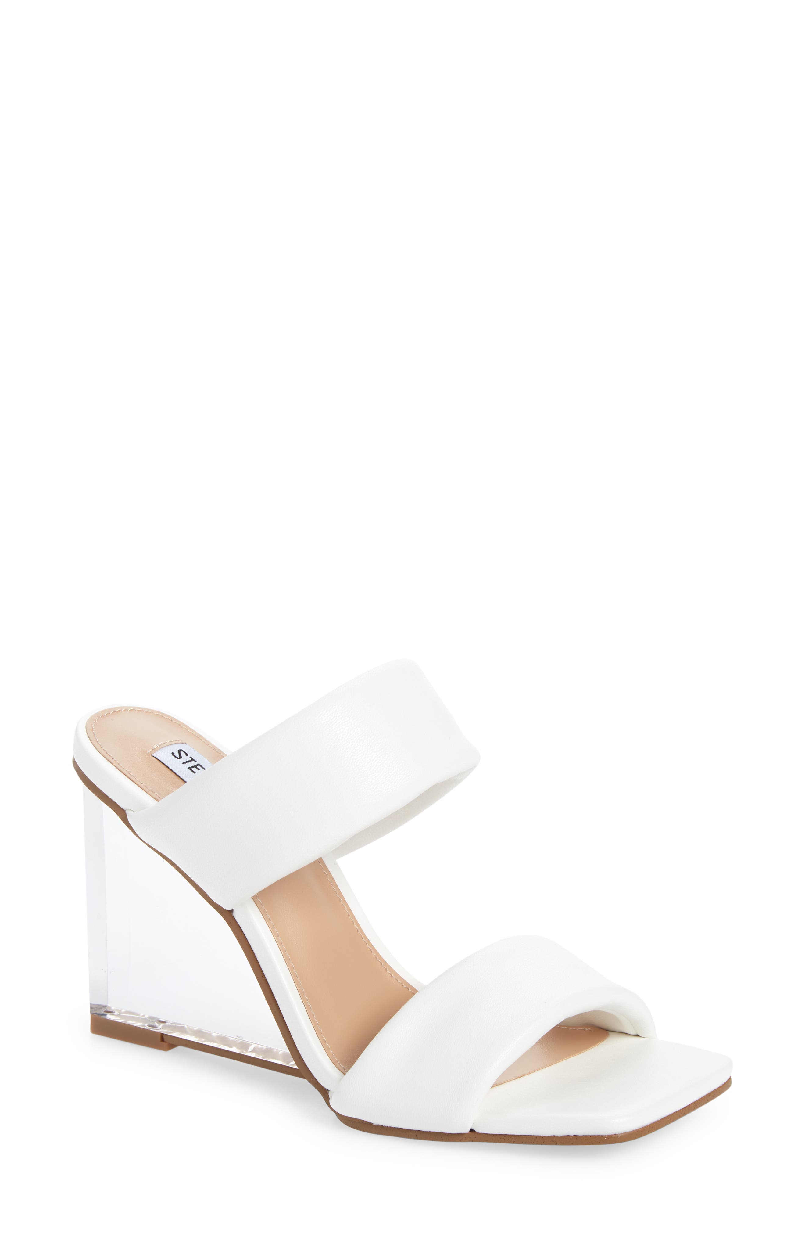 Isa Wedge Slide Sandal, Main, color, WHITE