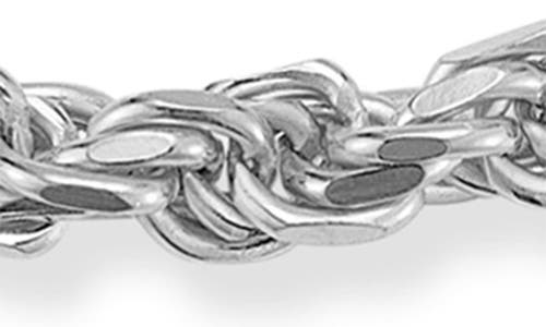 Yield Of Men 3mm Rope Chain Bracelet In Silver