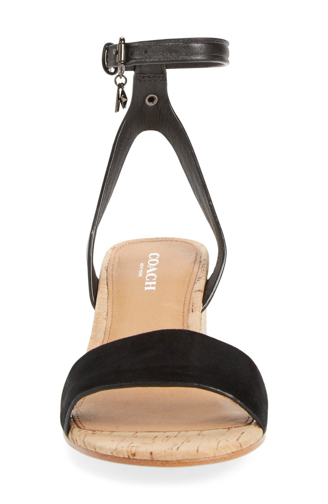 COACH 'Thompson' Block Heel Ankle Strap Sandal, Alternate, color, 