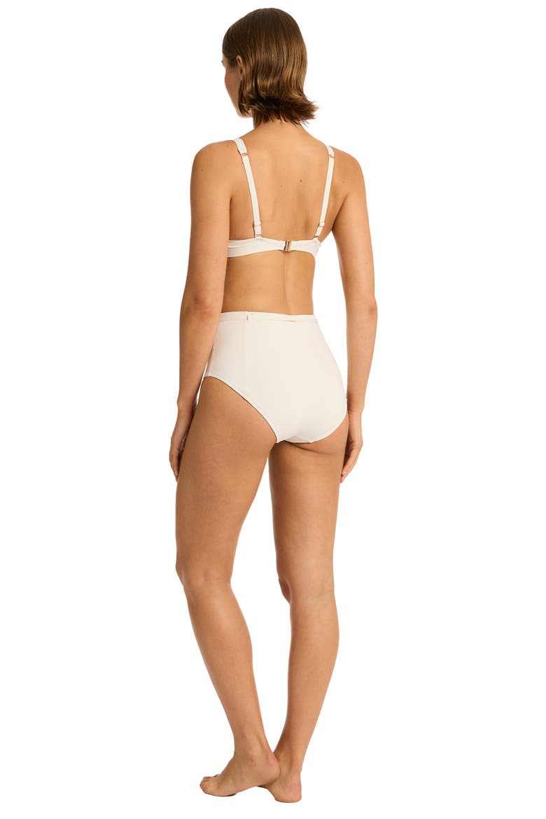 Casa Del Mar Belted High Waist Bikini Bottoms, Alternate, color, COCONUT