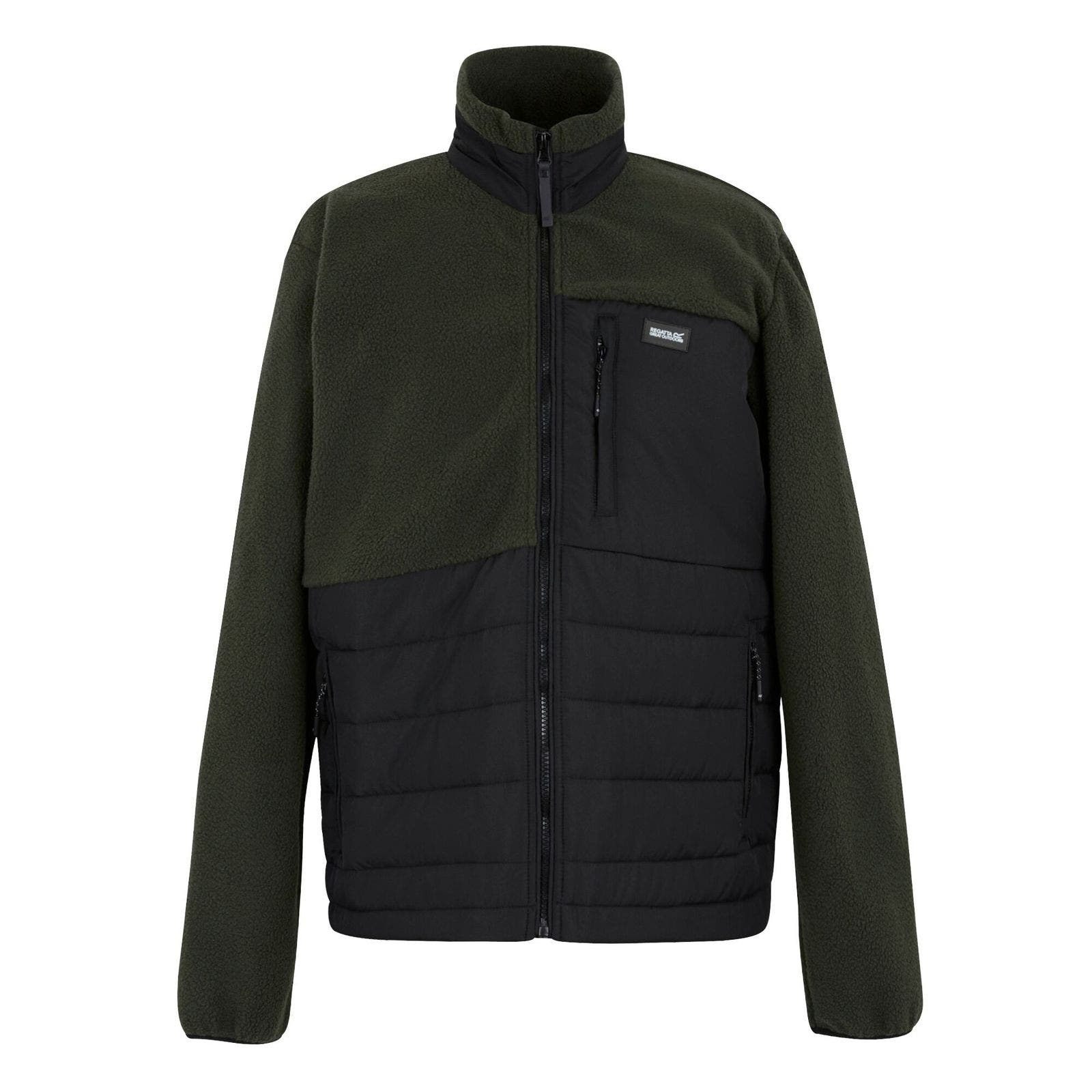 Black and Dark Khaki