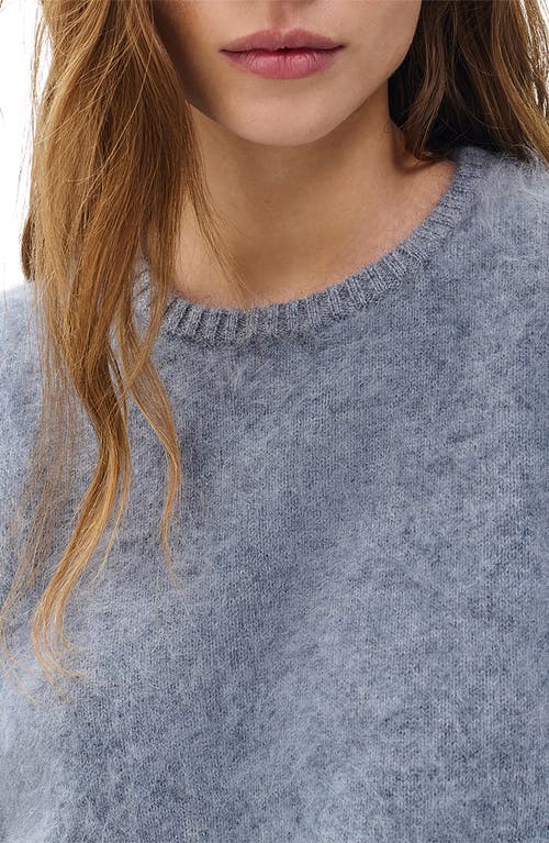 Rag & Bone Jada Brushed Cashmere Sweater In Blue