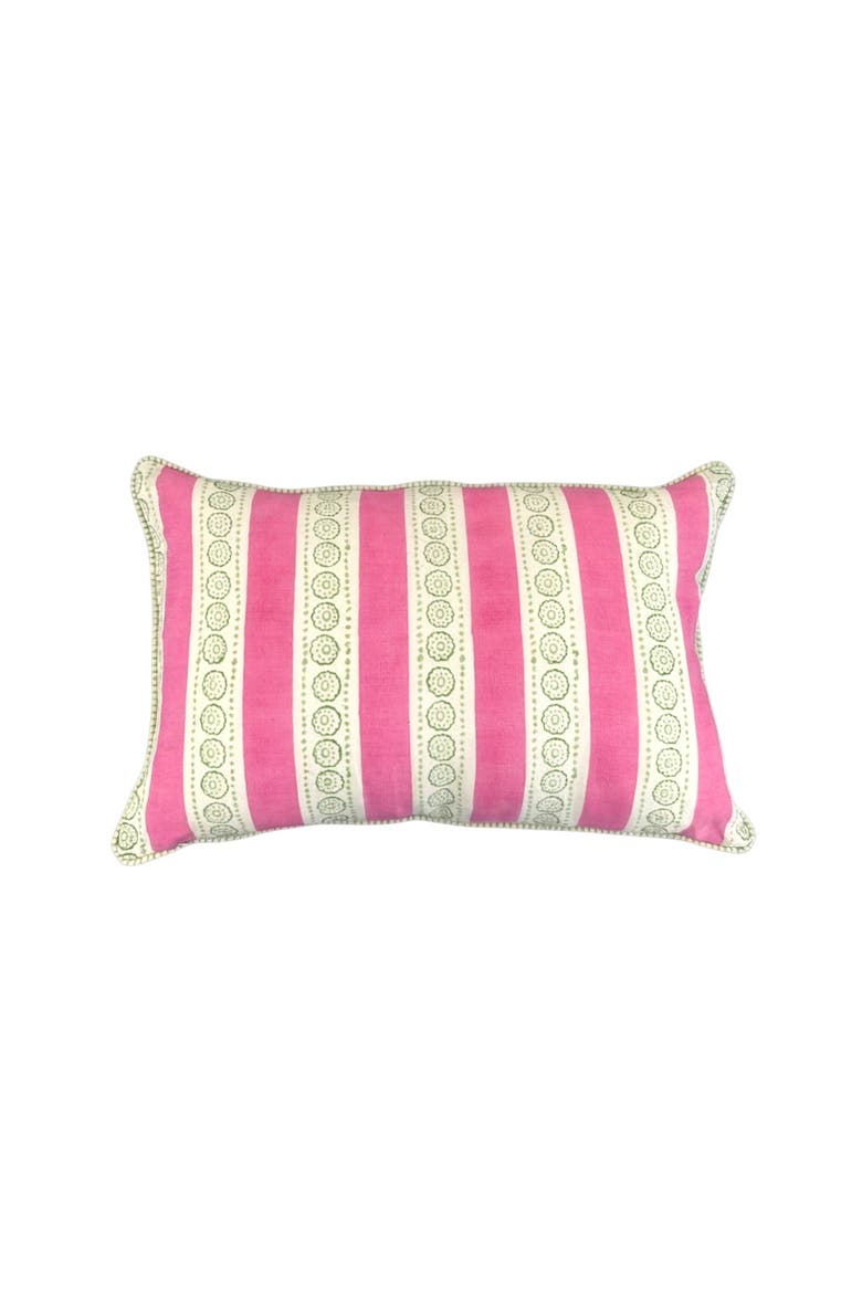 Malhaar Linen Pillow Cover, Alternate, color, Pink - 14" x 22"