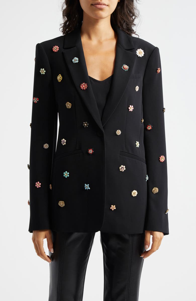 Cinq à Sept Karlie Enamel Flower Blazer, Main, color, 