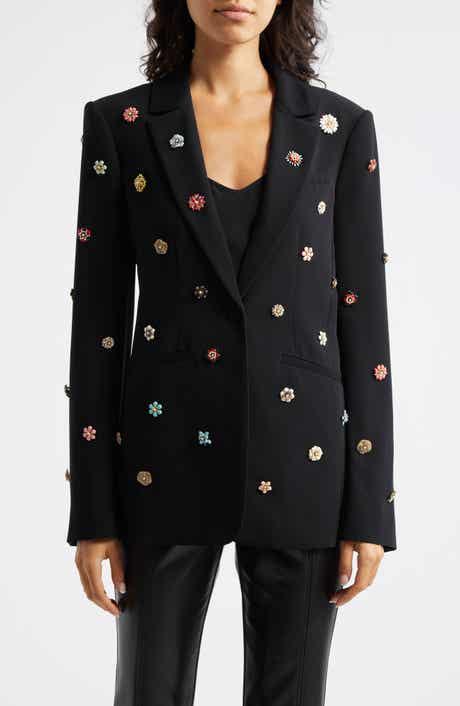 Cinq à Sept Karlie Enamel Flower Blazer