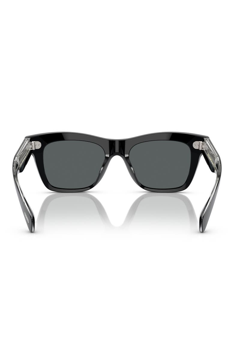 Ms. Oliver 51mm Polarized Square Sunglasses, Alternate, color, BLACK POLARIZED