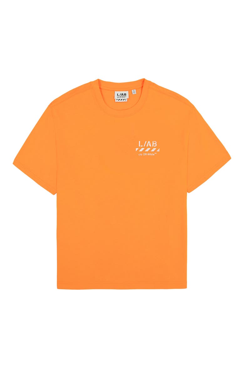 Diagonal Stripe Logo Graphic T-Shirt, Alternate, color, ORANGE TIGER