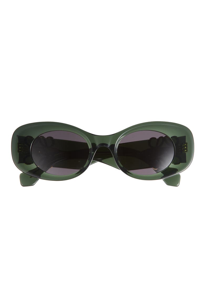 Anagram 49mm Small Rectangular Sunglasses, Main, color, DARK GREEN/ OTHER / SMOKE