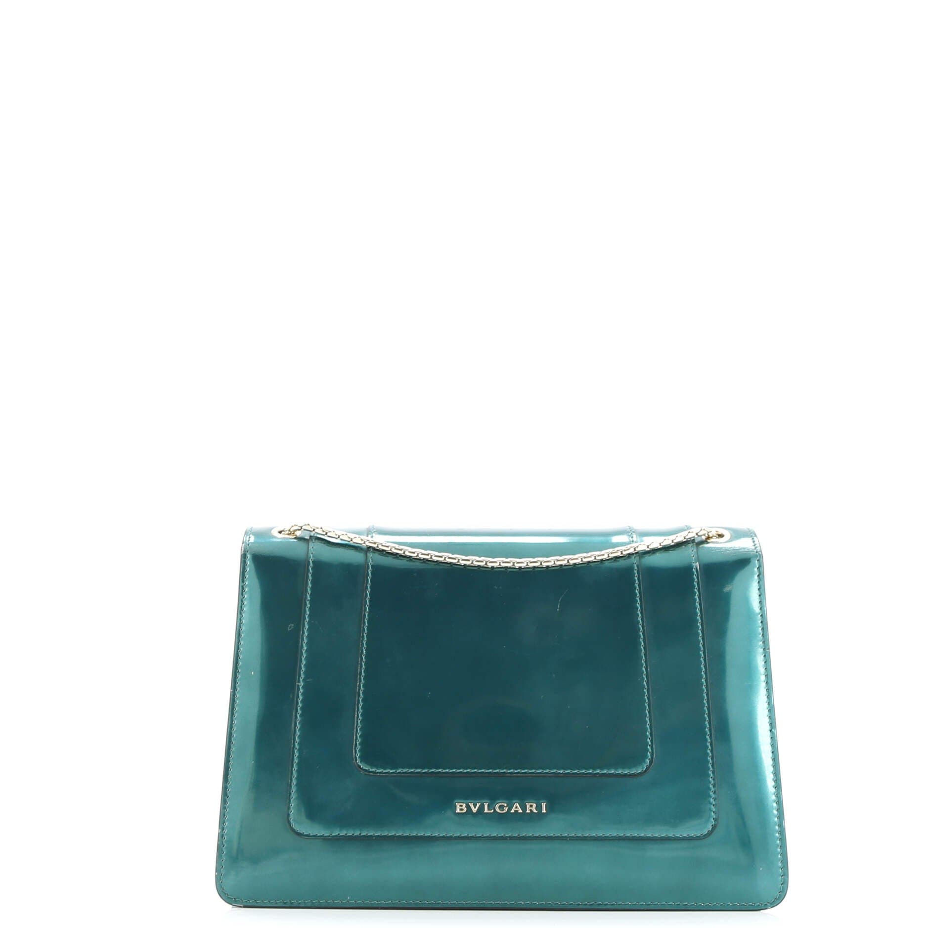 Serpenti Forever Shoulder Bag Patent Medium, Alternate, color, Green