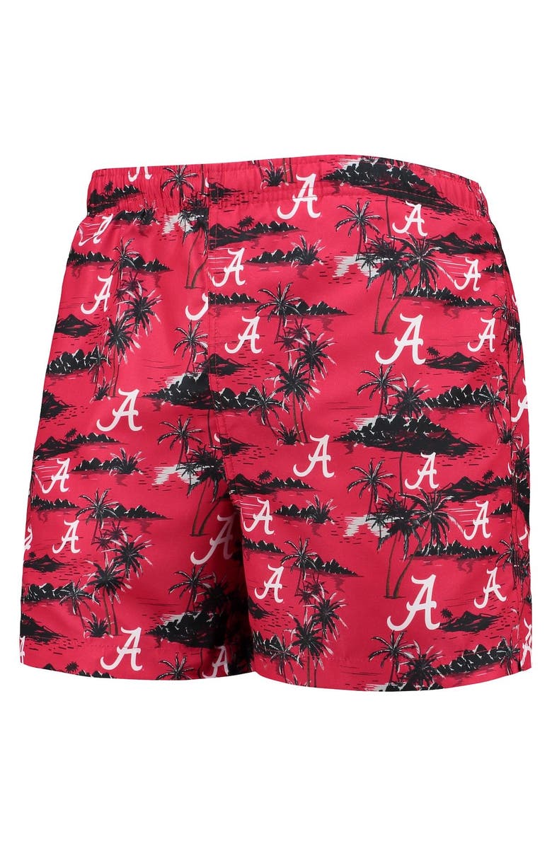 FOCO Men's FOCO Crimson Alabama Crimson Tide Island Palm Swim Trunks, Alternate, color, Crimson
