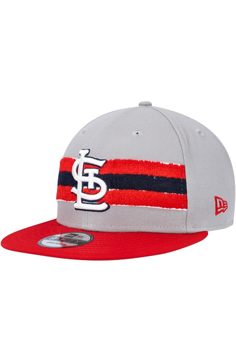 New Era Men's New Era Gray/Red St. Louis Cardinals Band 9FIFTY Snapback Hat, Main, color, Gray