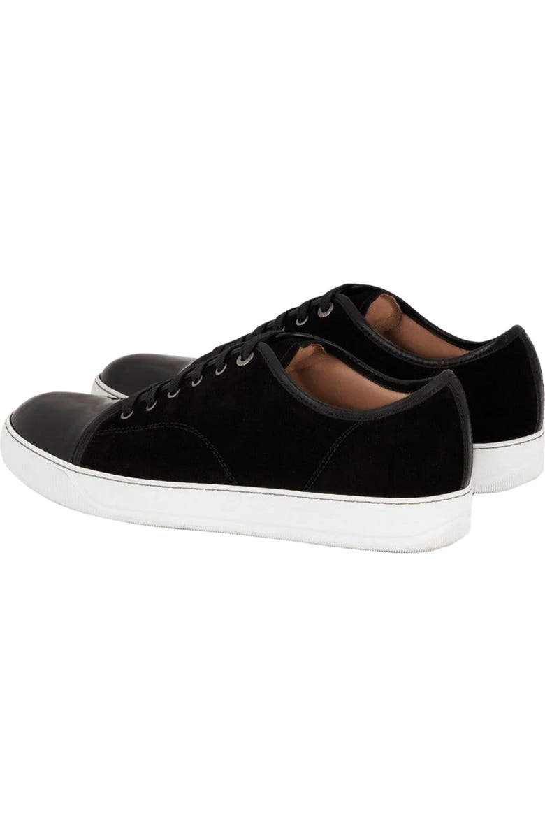 Lanvin Dbb1 Suede And Patent Leather Sneakers, Alternate, color, Black