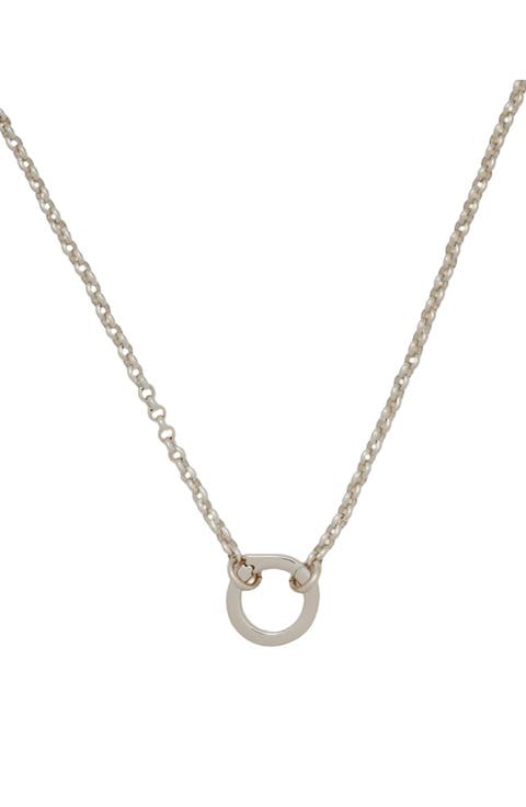 Rolo Charm Necklace with Link Lock