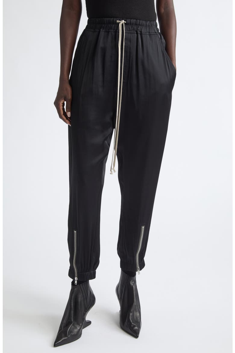 Tecuatl Satin Track Pants, Main, color, BLACK