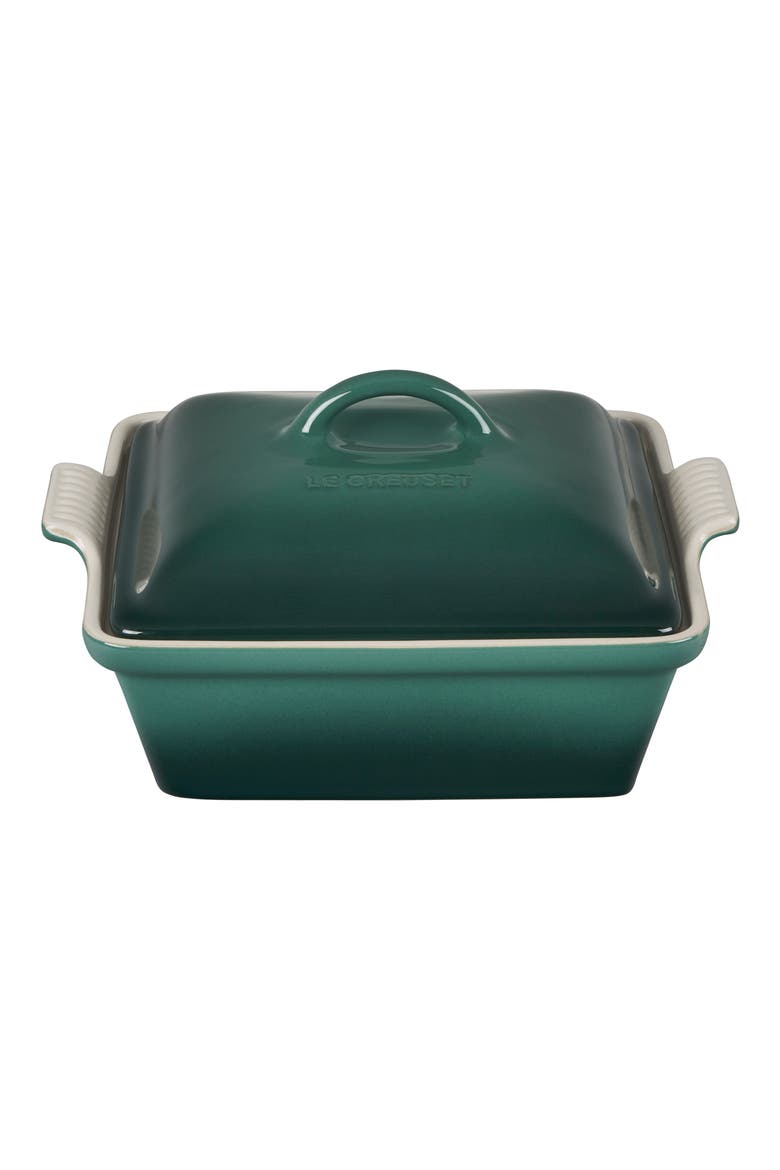 Heritage 2 1/2 Quart Covered Square Stoneware Casserole, Main, color, ARTICHAUT
