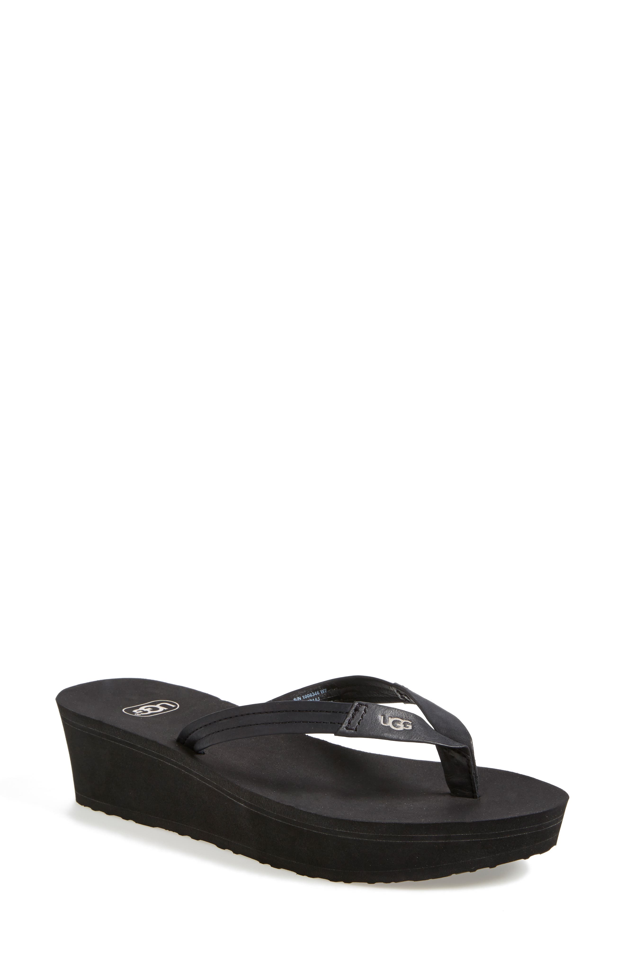 UGG<sup>®</sup> 'Ruby' Wedge Thong Sandal, Alternate, color, 