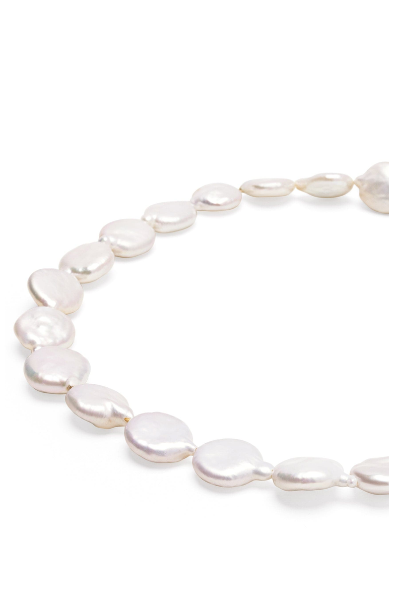 Como Flat Pearl Choker Necklace, Main, color, White