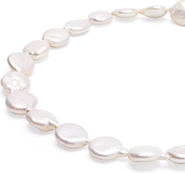 Nialaya Como Flat Pearl Choker Necklace