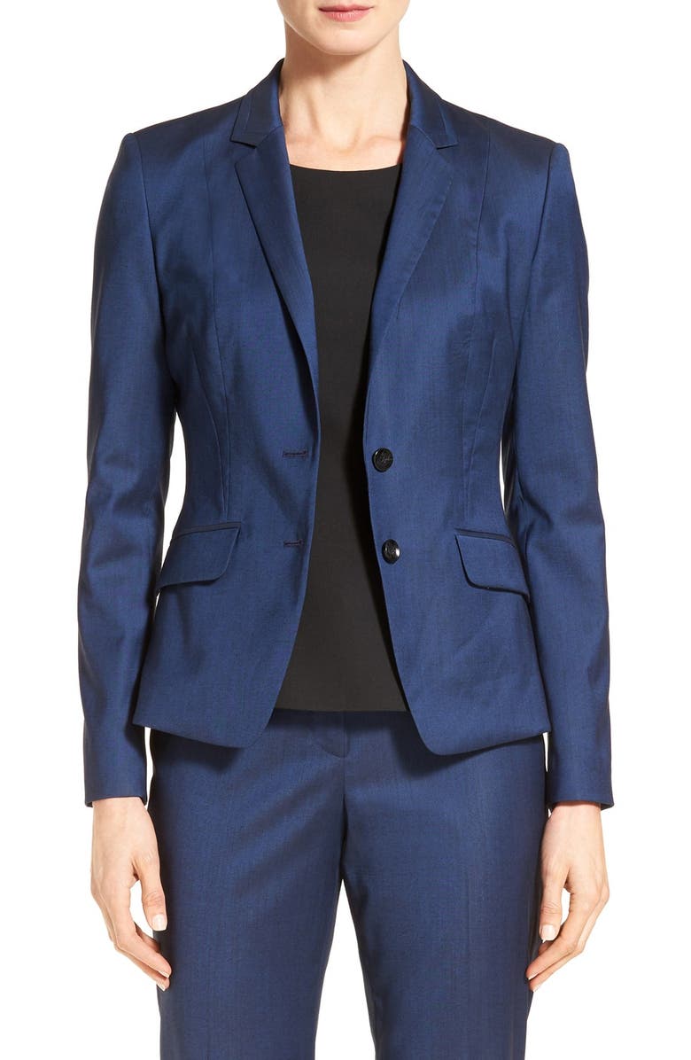 BOSS 'Julara' Stretch Wool Blend Suit Jacket, Main, color, 