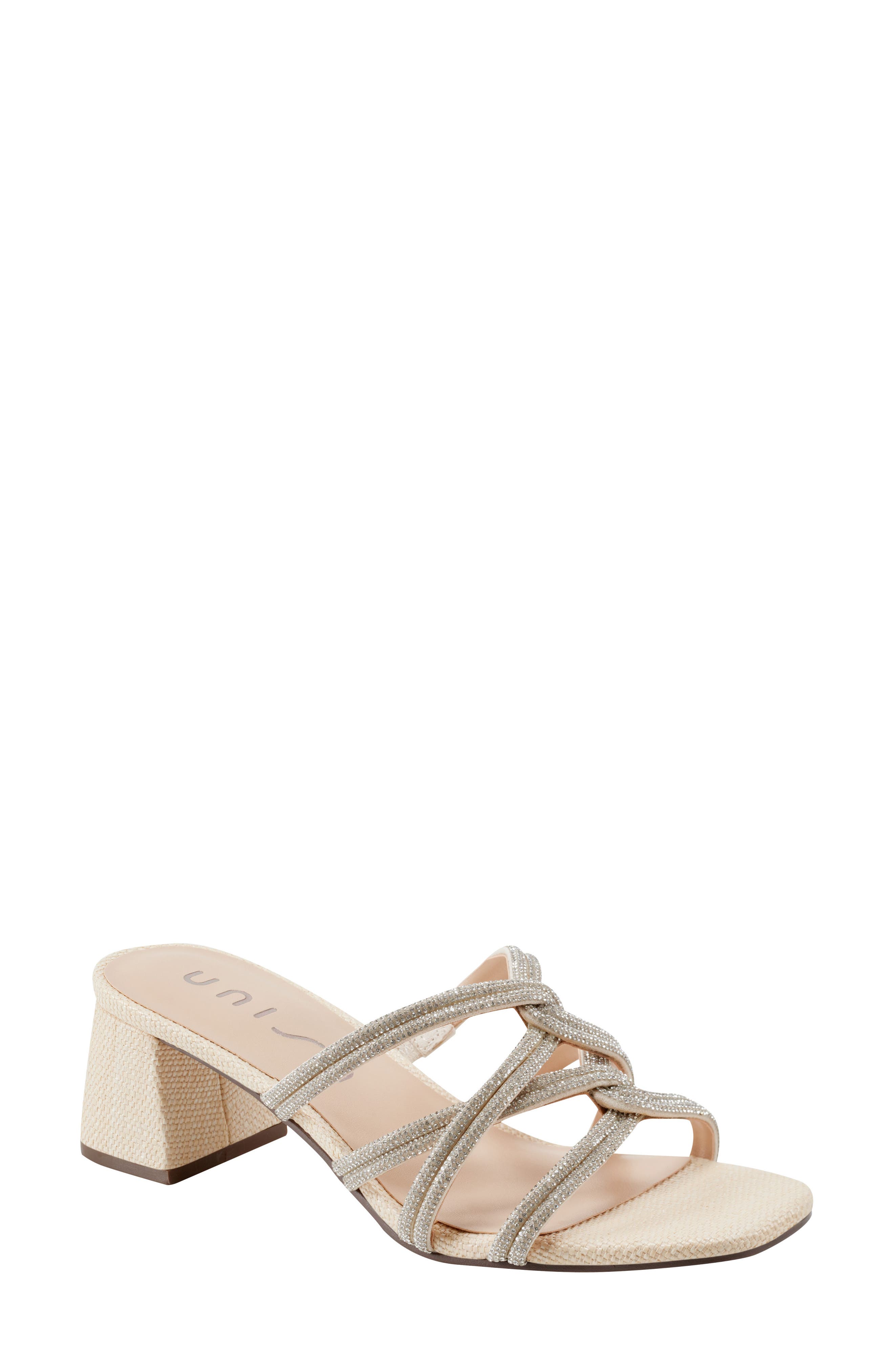 UNISA Crystal Embellished Sandal, Main, color, 