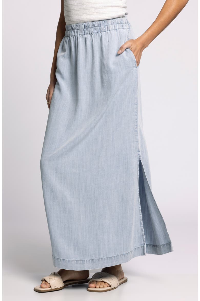 Briar Chambray Maxi Skirt, Alternate, color, CLAUDIA WASH