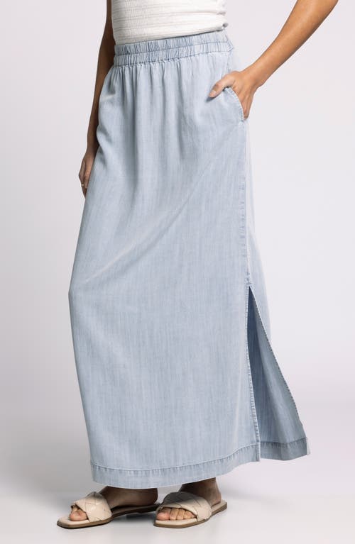 Thread & Supply Briar Chambray Maxi Skirt In Blue