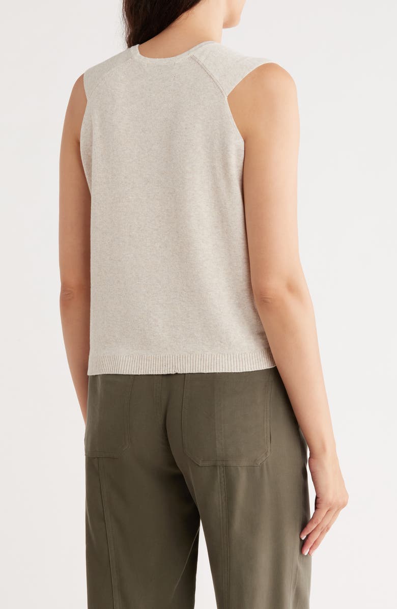 INDUSTRY REPUBLIC CLOTHING Button Front Cotton Blend Sweater Vest, Alternate, color, Oat Heather