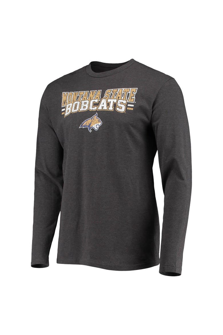 Men's Concepts Sport Navy/Heathered Charcoal Montana State Bobcats Meter Long Sleeve T-Shirt & Pants Sleep Set, Alternate, color, Navy
