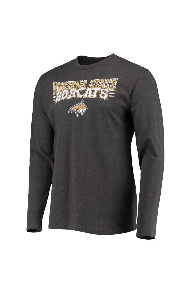 CONCEPTS SPORT Men's Concepts Sport Navy/Heathered Charcoal Montana State Bobcats Meter Long Sleeve T-Shirt & Pants Sleep Set, Alternate, color, Navy