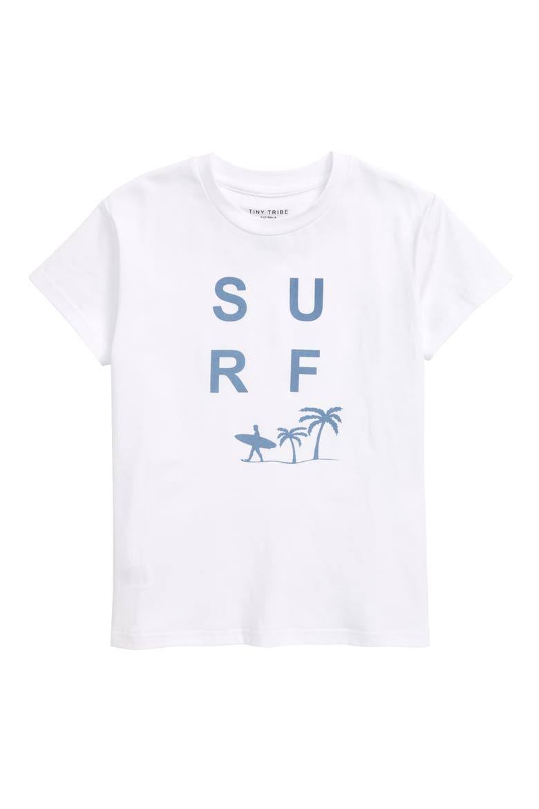 Surf Graphic Tee, Main, color, WHITE