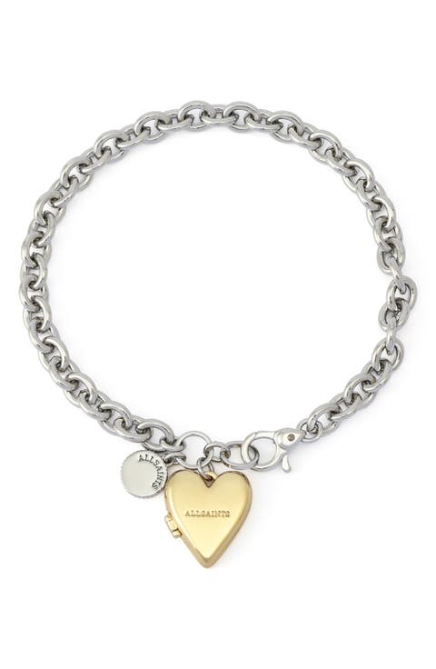 Flex Heart Locket Chain Bracelet