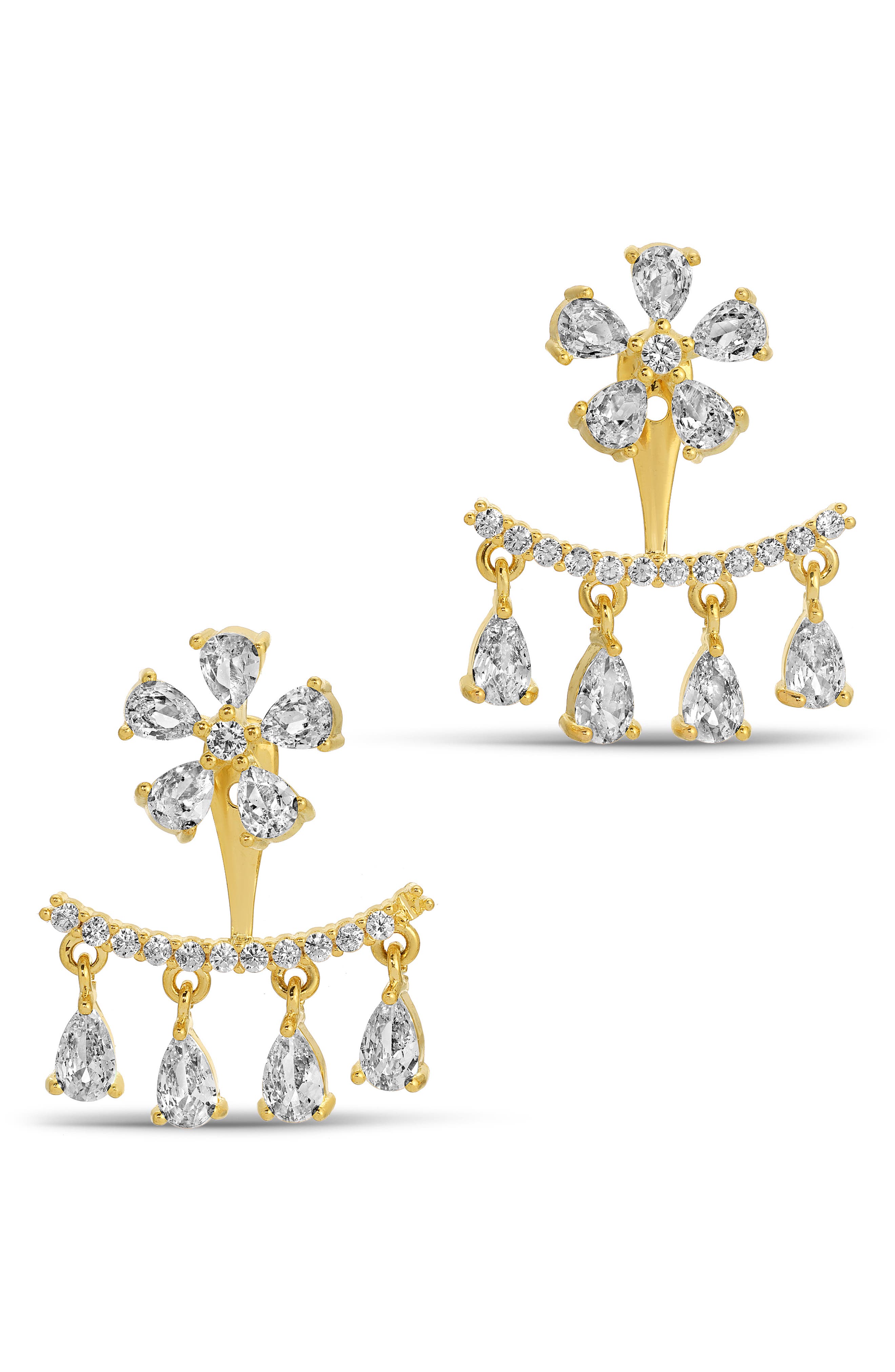 EYE CANDY LOS ANGELES Milan Cubic Zirconia Drop Earrings